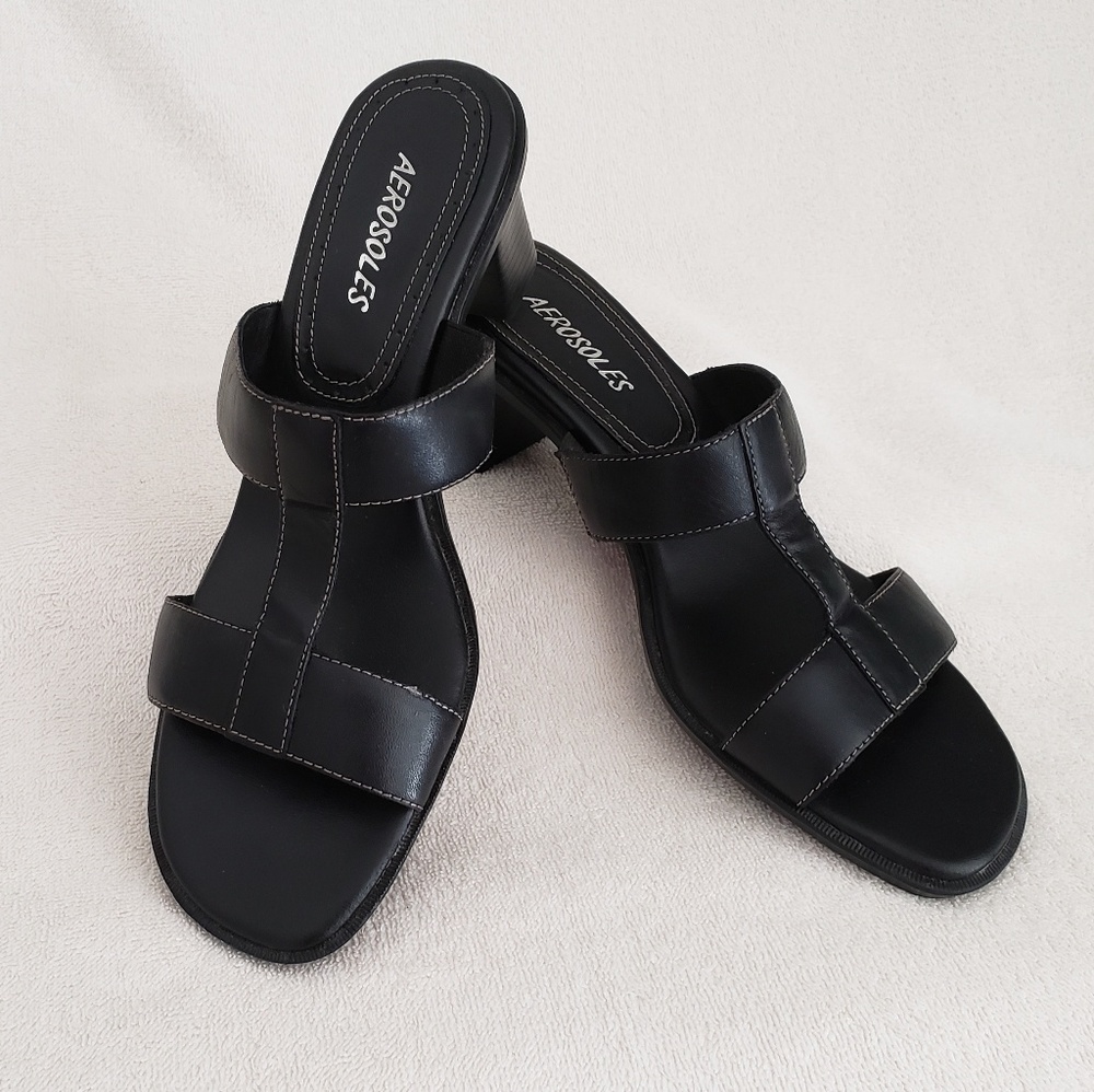 AEROSOLES SIZE 8 HEELS SANDALS SLIDES